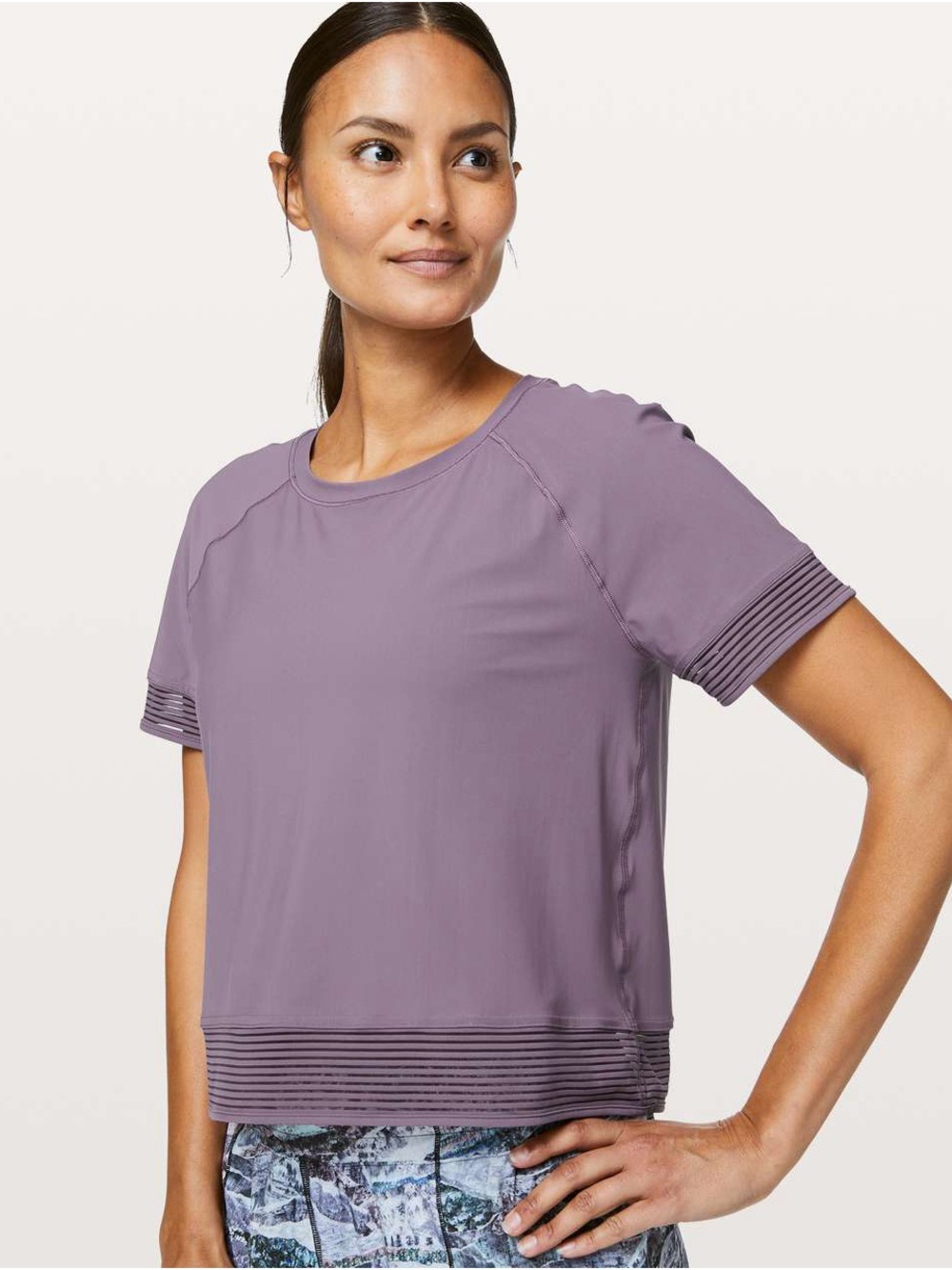 Lululemon Stripe In Stride Short Sleeve